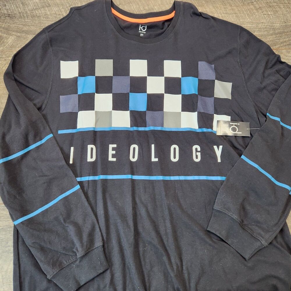 Ideology Long Sleeve Graphic T-Shirt Black Men's Size 3XL NWT